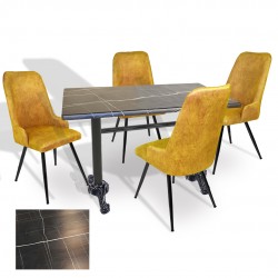 Çipa Werzalit - Çırağan Mutfak Masa Takımı (70X120) - (Palazzo - Sarı) Çipa Werzalit - Çırağan Mutfak Masa Takımı (70X120) - (Palazzo - Sarı)