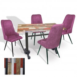 Çipa Werzalit - Çırağan Mutfak Masa Takımı (70X120) - (Red Wood - Mor) Çipa Werzalit - Çırağan Mutfak Masa Takımı (70X120) - (Red Wood - Mor)