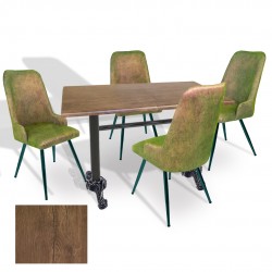 Çipa Werzalit - Çırağan Mutfak Masa Takımı (70X120) - (Rustic  Dark - Kapıçino) Çipa Werzalit - Çırağan Mutfak Masa Takımı (70X120) - (Rustic  Dark - Kapıçino)