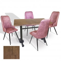Çipa Werzalit - Çırağan Mutfak Masa Takımı (70X120) - (Rustic Dark - Pembe) Çipa Werzalit - Çırağan Mutfak Masa Takımı (70X120) - (Rustic Dark - Pembe)