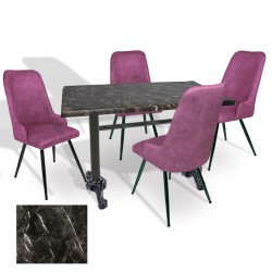 Çipa Werzalit - Çırağan Mutfak Masa Takımı (70X120) - (Teramo - Mor) Çipa Werzalit - Çırağan Mutfak Masa Takımı (70X120) - (Teramo - Mor)