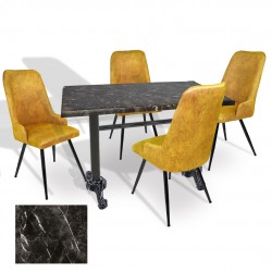 Çipa Werzalit - Çırağan Mutfak Masa Takımı (70X120) - (Teramo - Sarı) Çipa Werzalit - Çırağan Mutfak Masa Takımı (70X120) - (Teramo - Sarı)