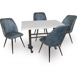 Çipa Werzalit Nilüfer Mutfak Masa Takımı - Mavi