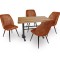 Çipa Werzalit Nilüfer Mutfak Masa Takımı - Indiana Wood Kahve