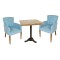 Çipa Laminat Kare - Kapitoneli Berjer 2li Mutfak Masa Takımı - Turkuaz