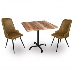 Indigo Werzalit Kare - Çırağan Fiskos Seti (60x60) - Indiana Wood Kahve Indigo Werzalit Kare - Çırağan Fiskos Seti (60x60) - Indiana Wood Kahve