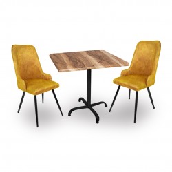 Indigo Werzalit Kare - Çırağan Fiskos Seti (60x60) - Indiana Wood Sarı Indigo Werzalit Kare - Çırağan Fiskos Seti (60x60) - Indiana Wood Sarı