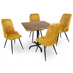 Indigo Werzalit Kare - Çırağan Masa Takımı (80x80) - Antik Dark Sarı Indigo Werzalit Kare - Çırağan Masa Takımı (80x80) - Antik Dark Sarı