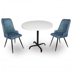 Indigo Werzalit Yuvarlak - Çırağan Fiskos Seti (70 cm çap) - Mavi Indigo Werzalit Yuvarlak - Çırağan Fiskos Seti (70 cm çap) - Mavi