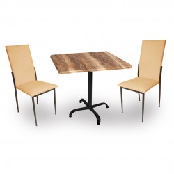 Indigo Werzalit Kare - Gözde 2li Masa Takımı (80X80) - Indıana Wood Kapiçino Indigo Werzalit Kare - Gözde 2li Masa Takımı (80X80) - Indıana Wood Kapiçino