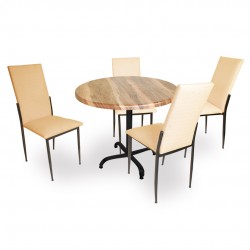 Indigo Werzalit Yuvarlak - Gözde Masa Takımı (90 cm çap) - Indiana Wood Kapiçino Indigo Werzalit Yuvarlak - Gözde Masa Takımı (90 cm çap) - Indiana Wood Kapiçino