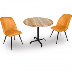 Indigo Werzalit Yuvarlak - Nilüfer 2li Masa Takımı (70 cm çap) - Indıana Wood Sarı Indigo Werzalit Yuvarlak - Nilüfer 2li Masa Takımı (70 cm çap) - Indıana Wood Sarı