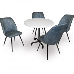 Indigo Werzalit Yuvarlak - Nilüfer Masa Takımı (90 cm çap) - Mavi Indigo Werzalit Yuvarlak - Nilüfer Masa Takımı (90 cm çap) - Mavi