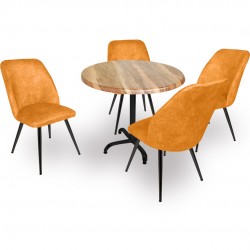 Indigo Werzalit Yuvarlak - Nilüfer Masa Takımı (70 cm çap) - Indıana Wood Sarı Indigo Werzalit Yuvarlak - Nilüfer Masa Takımı (70 cm çap) - Indıana Wood Sarı