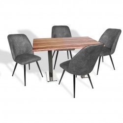 Karanfil Werzalit - Nilüfer Mutfak Masa Takımı (70x120) - Indiana Wood Füme Karanfil Werzalit - Nilüfer Mutfak Masa Takımı (70x120) - Indiana Wood Füme