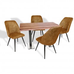 Karanfil Werzalit - Nilüfer Mutfak Masa Takımı (70x120) - Indiana Wood Kahve Karanfil Werzalit - Nilüfer Mutfak Masa Takımı (70x120) - Indiana Wood Kahve