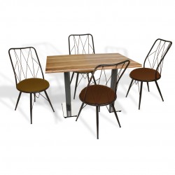 Karanfil Werzalit - Royal Mutfak Masa Takımı (70x120) - Indiana Wood  Kahve Karanfil Werzalit - Royal Mutfak Masa Takımı (70x120) - Indiana Wood  Kahve