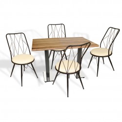 Karanfil Werzalit - Royal Mutfak Masa Takımı (80x120) - Indiana Wood Krem Karanfil Werzalit - Royal Mutfak Masa Takımı (80x120) - Indiana Wood Krem
