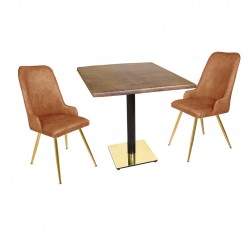 Karanfil Gold Werzalit Kare - Çırağan Gold 2li Masa Takımı  (80X80) - foto bekliyor Karanfil Gold Werzalit Kare - Çırağan Gold 2li Masa Takımı  (80X80) - foto bekliyor