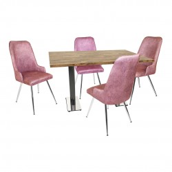 Karanfil Laminat - Çırağan Masa Takımı - Pembe Karanfil Laminat - Çırağan Masa Takımı - Pembe