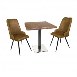 Karanfil Werzalit Kare - Çırağan Fiskos Seti (80x80) - Kahve