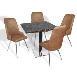 Karanfil Werzalit Kare - Çırağan Masa Takımı (80X80) - (Teramo - Kahve) Karanfil Werzalit Kare - Çırağan Masa Takımı (80X80) - (Teramo - Kahve)