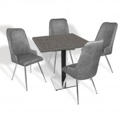 Karanfil Werzalit Kare - Çırağan Masa Takımı (80X80) - (Twister - Füme) Karanfil Werzalit Kare - Çırağan Masa Takımı (80X80) - (Twister - Füme)