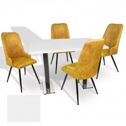 Karanfil Werzalit - Çırağan Masa Takımı (70x120) - (Beyaz- Sarı) Karanfil Werzalit - Çırağan Masa Takımı (70x120) - (Beyaz- Sarı)