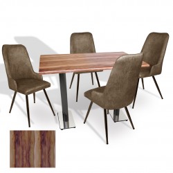 Karanfil Werzalit - Çırağan Masa Takımı (70x120) - (Indiana Wood - Kahve) Karanfil Werzalit - Çırağan Masa Takımı (70x120) - (Indiana Wood - Kahve)