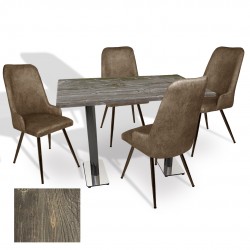 Karanfil Werzalit - Çırağan Masa Takımı (70x120) - (Old Pine - Kahve)