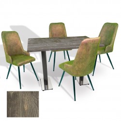 Karanfil Werzalit - Çırağan Masa Takımı (70x120) - (Old Pine - Kapiçino)