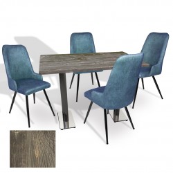 Karanfil Werzalit - Çırağan Masa Takımı (70x120) - (Old Pine - Mavi)