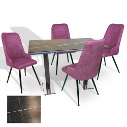 Karanfil Werzalit - Çırağan Masa Takımı (70x120) - (Palazzo -  Mor)