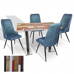 Karanfil Werzalit - Çırağan Masa Takımı (70x120) - (Redwood - Mavi)