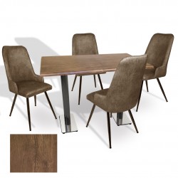 Karanfil Werzalit - Çırağan Masa Takımı (70x120) - (Rustic Dark - Kahve) Karanfil Werzalit - Çırağan Masa Takımı (70x120) - (Rustic Dark - Kahve)