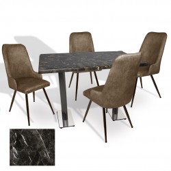 Karanfil Werzalit - Çırağan Masa Takımı (70x120) - (Teramo - Kahve)