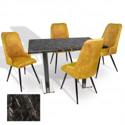 Karanfil Werzalit - Çırağan Masa Takımı (70x120) - (Teramo - Sarı)