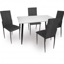 Manolya - Gözde ESB Mutfak Masa Takımı (Kumaş) - Siyah Manolya - Gözde ESB Mutfak Masa Takımı (Kumaş) - Siyah