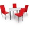 Manolya - Gözde Mutfak Masa Takımı - Kırmızı