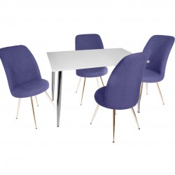 Manolya - Saray Mutfak Masa Takımı - Lacivert Manolya - Saray Mutfak Masa Takımı - Lacivert