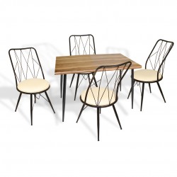 Manolya Werzalit-Royal Mutfak Masa Takımı 70x120 - Indiana Wood Krem Manolya Werzalit-Royal Mutfak Masa Takımı 70x120 - Indiana Wood Krem