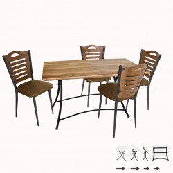 Modern Katlanır Werzalit-Merdiven Mutfak Masa Takımı - Indiana Wood Kahve Modern Katlanır Werzalit-Merdiven Mutfak Masa Takımı - Indiana Wood Kahve