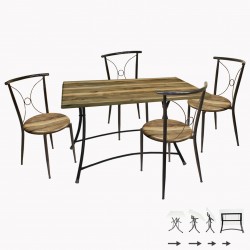 Modern Katlanır Werzalit - Tiffany Mutfak Masa Takımı - Indiana Wood Modern Katlanır Werzalit - Tiffany Mutfak Masa Takımı - Indiana Wood