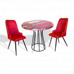 Palermo Werzalit - Çırağan Fiskos Takımı Q80 - Red Wood Bordo Palermo Werzalit - Çırağan Fiskos Takımı Q80 - Red Wood Bordo