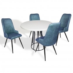 Palermo Werzalit - Çırağan Mutfak Masa Takımı Q80 - Beyaz Mavi Palermo Werzalit - Çırağan Mutfak Masa Takımı Q80 - Beyaz Mavi