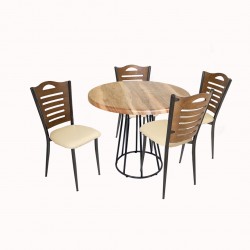 Palermo Werzalit - Merdiven Tip Mutfak Masa Takımı Q80 - Indiana Wood Krem