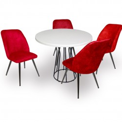 Palermo Werzalit - Nilüfer Mutfak Masa Takımı Q80 - Beya Bordo