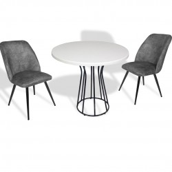 Palermo Werzalit - Nilüfer 2 li Masa Takımı Q80 - Beyaz Füme Palermo Werzalit - Nilüfer 2 li Masa Takımı Q80 - Beyaz Füme