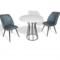Palermo Werzalit - Nilüfer 2 li Masa Takımı Q80 - Beyaz Mavi Palermo Werzalit - Nilüfer 2 li Masa Takımı Q80 - Beyaz Mavi