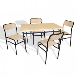 Yemekhane Masa Takımı (Werzalit, Allzalit Tablalı) Takviyeli Sandalyeli (80x140)